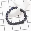 Bracciale diffusore di oli essenziali in pietra lavica Bracciale elastico Yoga Reiki Bracciali con perline di preghiera Braccialetti per gioielli da donna
