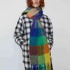 2019 Vinter Plaid Cashmere Scarf Fashion Shawl färgade rutiga halsdukar Varma studenter Nackor och tjockare Bufanda Invierno Mujer