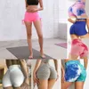 Kvinnor yoga shorts sommar strand rumpa lyft hög midja scrunch texturerat gymbyxor ruched squat träning shorts sport botten push up