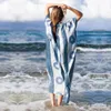 Snabbtorkande Bohemian Women Summer Beach Dress Swim Wear Cover Up Tunika Sexig Robe Kaftan Bikini Cover-Ups Pareo Q927 210420