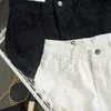 Fashion Summer Women White Denim Shorts Sexy Hole Mini Jeans Streetwear Napsel High Waist 210714