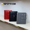 7 étoiles Quality Wholesale Design célèbre Cuir Véritable Portefeuille courte pour hommes Femme Purse Porte-cartes Noir Rouge Gris Couleurs Cadeau Boîte de cadeau