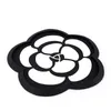 Anti-slip Mats Biety Car Slip Pad Black And White Flower Decoration Mat Camellia PVC High Temperature Resistant Round Mobile Phone