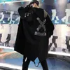 معاطف الخندق للرجال 2022 ربيع الطويل سترة الرجال Harajuku Windbreaker overcoat ذكر ملابس خارجية غير رسمية الهيب هوب شارع الشارع بالإضافة إلى الحجم 5xl vio
