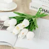 Real Touch Tulip Artificial Flores Artificial Flor Falso Para O Casamento Decorativo Flores Casa Garen Decor Bouquet