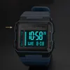 Moda Męska Digital Zegarek Square Męski Zegarek Sportowy Digital Wrist Watch dla Mężczyzn Japoński Ruch Tajski Gumowy Pasek G1022