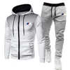 Mäns Tracksuits 2021 Mode Höst Vinterbyxor Hoodie Pullover Two-Piece Jogging Suit M-3XL Cotton Track Field Sports