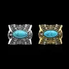 Pins, Brooches Vintage Blue Natural Stone Scarf Buckle Tube Hollow Rhinestone Shawl Clips Silk Pins Bohemia For Women Jewelry