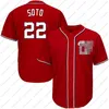 Barato 22 Juan Soto Jersey 31 Max Scherzer 37 Stephen Strasburg 7 Trea Turner Baseball Jerseys Embroidery Logos