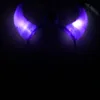 Led Rave Toy Devil Horn Light Up Headband Blinkande-Horn Halloween Julparty Decor Glitter Headwear 4674 Q2