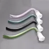 Colorful Glass Bong J Hook Adapter for Ash Catchers 14mm 18mm male Female Glass Straw Curve Tube Pipes DIY Smoking Accessories