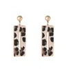 leather earrings leopard