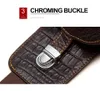 Men Crocodile Genuine Leather Chest Packs Sling Messenger Vintage Shoulder Bag