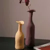 1 pcs Moderne Creative Vase En Céramique Minimaliste Morandi Coloré Vases SALON Décor À La Maison Style Nordique Sculpture Art Ornements 210623