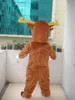 Costume de mascotte Halloween Brown Mascot de haute qualité Dessin animé Rennes Anime Thème de thème des adultes Taille de Noël Carnaval fête d'anniversaire Outfit d'extérieur