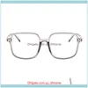 Solglasögon mode aessoriessunglasses Kvinnor Spectacle Frame Square Glasses Clear Lens Myopia Nerd Anti-Blue Light Fake Designer Glasögon