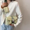 أكياس مسائية السيدات سيدات الترفيه حقيبة الأم 2021 حزام الكتف واسعة مربع صغير كوري أزياء واحدة الكتف رسول