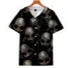 3D-gedrucktes Baseball-Shirt Mann Kurzarm-T-Shirts Günstiges Sommer-T-Shirt Gute Qualität Männlicher O-Ausschnitt Tops Größe S-3XL 031