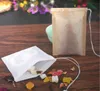 60×80mm木材パルプフィルターコーヒーティーツールペーパーの使い捨て可能なストレーナーフィルターバッグ単一の巾着治癒シール袋