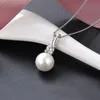 Chaînes S925 Silver Diamond Pearl Collier Femme Sterling Simple Style Shell Perle Pendentif Clavicule Chaîne Bijoux