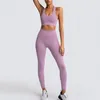 Seamless Yoga Sport Bra Running Gym Girl Training Tracksuit Leggings Fitness Clothing Sportswear Workout Clothes For Women Sets 210813