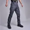 Hombres Militares Pantalones Tácticos Swat Combat Combat Multi-Pocket Al Aire Libre Senderismo Impermeable Resistente al desgaste Hombres de Carga Casual