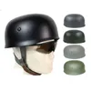 Casques de cyclisme Sports de plein air Acier Seconde Guerre mondiale M38 Casque de parachutiste + Pâte Multicolore Tactique Allemand