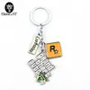 GTA 5 Game keychain ! Grand Theft Auto 5 Chain For Fans Xbox PC Rockstar Key Ring Holder 4.5cm Jewelry Llaveros2696880