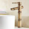 Bathroom Sink Faucets Classic Single Lever Handles Brass Bamboo Style Faucet Vessel Basin Mixer Taps Anf096