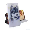 iPhone 13の動物塗装ケース12 11 Pro Max 6 6S 7 8 Plus X XR XS MAX MINI 5 BOOK FLIP LEATHER PHONE COVER WALLET CARD STAND