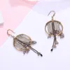 Bohemia liga liga cadeia borla brando pingente para mulheres cor ouro grande círculo cair brinco festa de moda jóias pendientes dangle candelabro