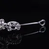 Copricapo di lusso argento cristalli di pavone corone nuziali scintillanti diademi nuziali pezzi di testa di strass accessori per capelli