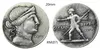 RM01-3232 Stück Lot Schöne Qualität Antike römische Silber vergoldet Handwerk Kopie Münze Messing Ornamente Einzelhandel Ganzes 232V