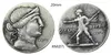 RM01-3232pcs / lote Nice Qualidade Antiga Romana Prata Banhado A Ouro Artesanato Cópia Moeda Enfeites De Latão Varejo Inteiro 3566