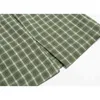 Chic plaid cut slit skirt women summer autumn vintage cara mini skirt single cut high waist skirt with split bottoms 210415