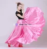 Skirts Big Hem (360 540 720 )Women Satin Silk Long Pleated Skirt High Waist Womens Vintage Solid Faldas Mujer Saias