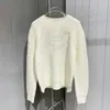 Tasarımcı Külot Kadın Sweaters Yüksek Lüks Retro Mektubu Jakard oyuk Out Out Mürettebat Boyun Jumper HARDIGANS KAVAK KAZISI KAZICI KAZANAN KADINLAR GİBİ GİYİ