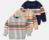 2-6T Fashion Children Sweater Toddler Kid Baby Boys Girls Sweater Autumn Winter Warm Clothes Knit Pullover Top Striped Knitwear Y1024