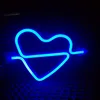 Insegna a forma di cuore al neon Luci notturne Lampada da parete al neon alimentata a batteria o USB per Natale, compleanno, festa di nozze, San Valentino