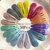 30pcsset 5cm مزيج اللون الصلبة المعادن الشعر Girls Snap Clips للأطفال ملحقات شعر الطفل نساء Barrettes مقطع دبابيس H05217540