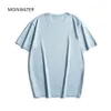 MOINWATER Femmes Nouveau Solide T-shirts Couleurs 100% Coton Casual T-shirts Dame Base T-shirts Femme Streetwear Tops MT20075 Y0508