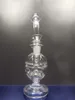 Bongo de vidro fabuloso ovo de água de cano de caveira Bapo Dab Bongs Recycler Glass Bent Bent Born Oil Burner com tigela de 14,4 mm de junta