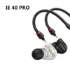 IE 40 Pro in-ear monitoring oortelefoon bedrade oortelefoon headsets handsfree hoofdtelefoon met retail pakket zwart / helder wit 2 kleuren