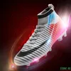 Chaussures de football américain Hommes Laarzen Lange Spikes Tf Single Top Sneakers Soft Indoor Turf Futsal 210809