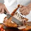 Slitsmaskin Turkisk gaffelköttskärning Grillning Tearing Tool Bear Claw Separator Rostfritt stål Alla 210423