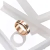 Wedding Rings Rotatable Cat Couple Ring Stainless Steel Spinner Animal Love Promise Band For Men Woman Anniversary Jewelry Gifts4334102