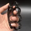 Metal Kalınlaşmış Yuvarlak Kafa Knuckle Duster Parmak Yumruk Toka Kendini savunma Tiger Knuckles Yüzük Açık Cep EDC Savunma Aracı