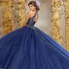 Stunning A Line Abiti Quinceanera Collo con buco della serratura Cristallo Dolce Prom 15 Abiti Applicazioni in pizzo Taglie forti Robe De Soir￩e