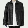 IEFB men's wear spring witner jackets Korean loose Printed diamond lattice coat for men oversized clothes 9Y4602 210524