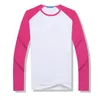 Süblimasyon Boş T-shirt Termal Isı Transferi Baskı T Gömlek DIY Unisex Bluz Üst Tees Ebeveyn Çocuk Patchwork Raglan Tshirt 496